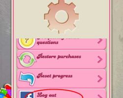Candy Crush Saga Tips how to change your facebook account using iPad or iPad Mini 1