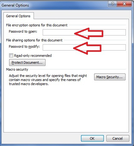 How to Add Password on word files 3