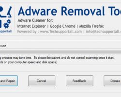 Use of Adware Removal Tool