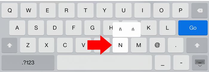 How to type small enye on iOS how to type small enye on iOS