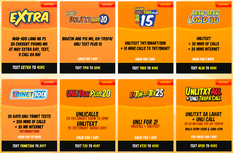 List of Talk N Text Promo