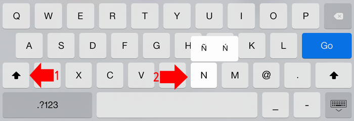 how to type big enye on iOS how to type big enye on iOS