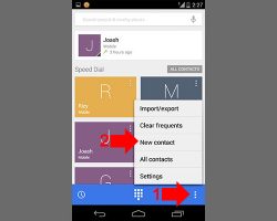 How to add contact on android device