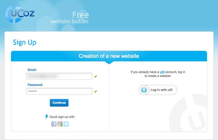 Create uCoz Website Create uCoz Website