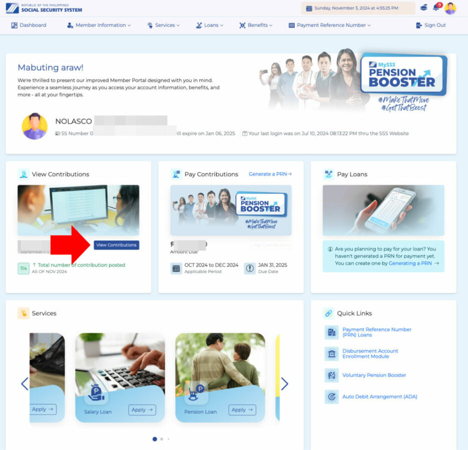 View SSS COntribution New SSS DAshBoard scaled View SSS COntribution New SSS DAshBoard