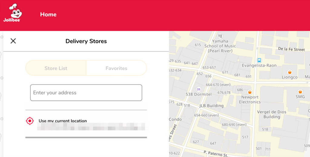 Jollibee online delivery Enter Address scaled Jollibee Delivery - Enter Address