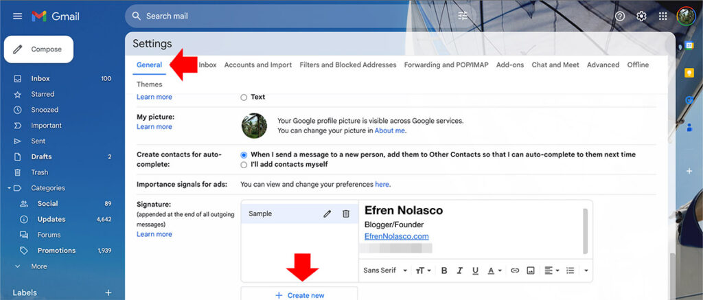 How to Add Email Signatuire in GMail 2 scaled How to Add Email Signature in GMail-2