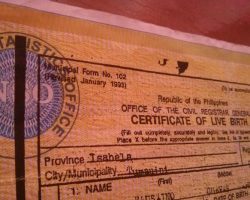 Late registration of birth certificate