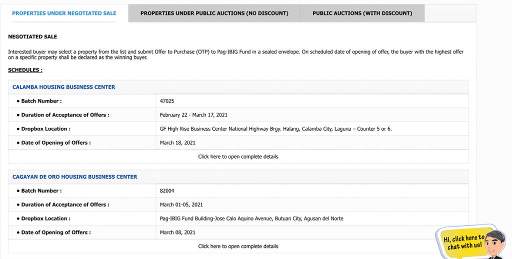 Pag-IBIG Properties Option