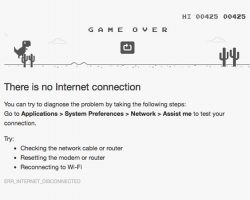 T-Rex Google Chrome Offline Game