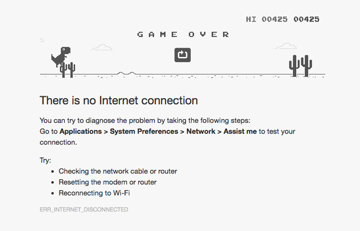 T rex Google Chrome Offline Game T-Rex Google Chrome Offline Game