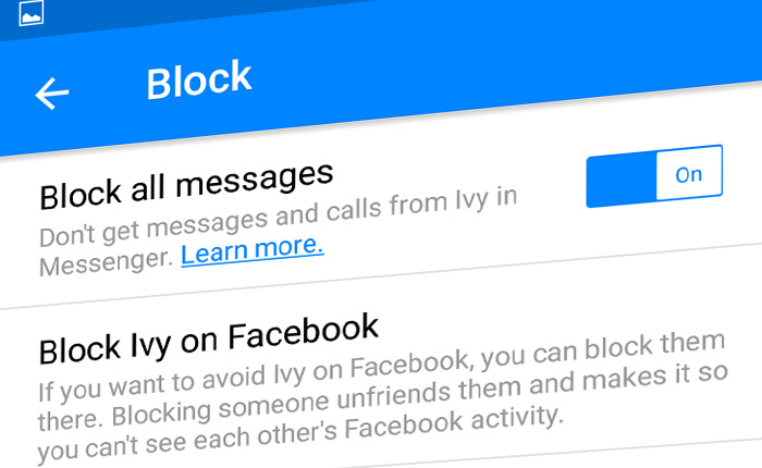 Block messages Block messages