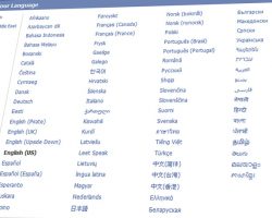 Facebook Language