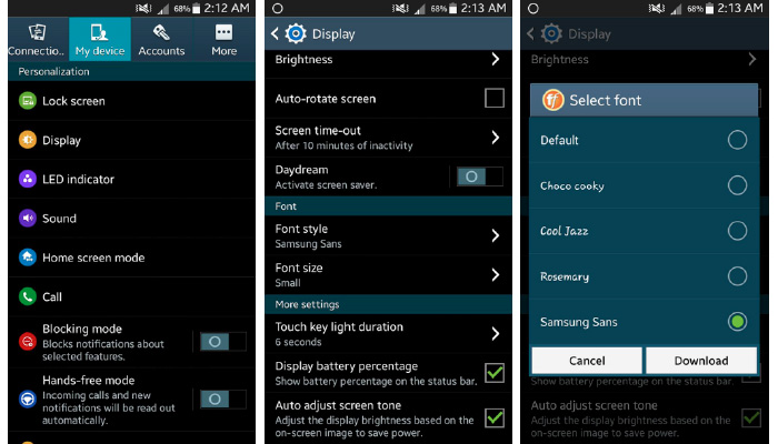 Change Font style change fonts on your Samsung