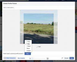 Facebook Temporary Profile