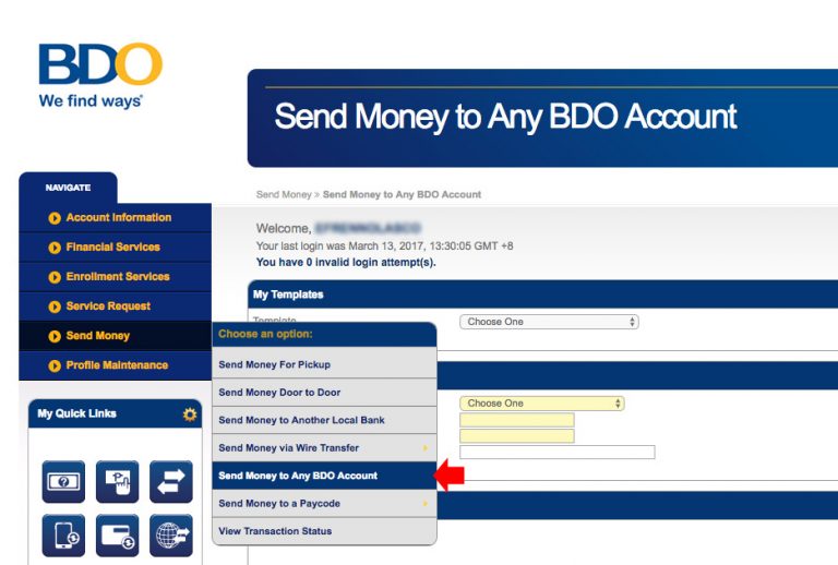 BDO Funds Transfer and Send Money To Any BDO Account