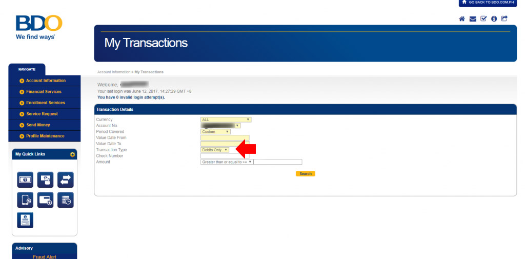How Can I View My BDO Savings Account Withdrawal History