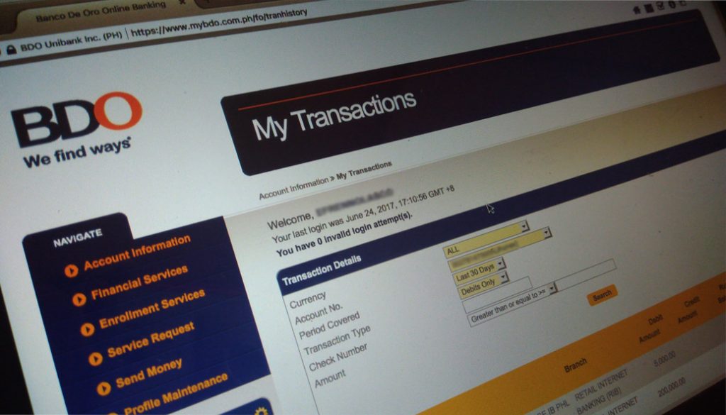 How Can I View My BDO Savings Account Withdrawal History