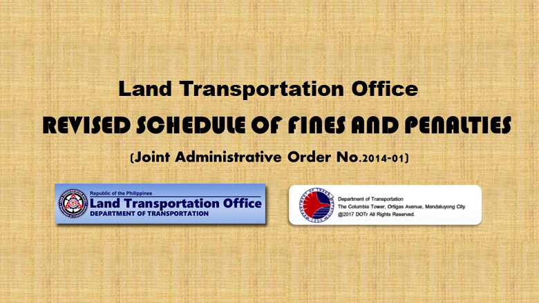 LTO Violations Fines and Penalties LTO Violations Fines and Penalties