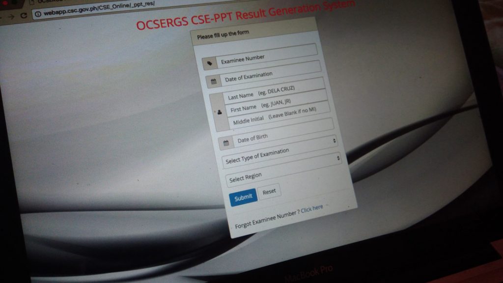 Civil Service Result - OCSERGS-CSE-PPT-result