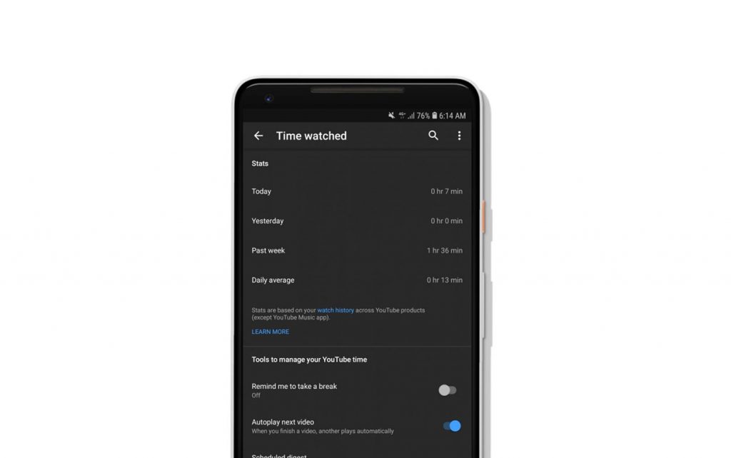 Youtube Time watched Youtube-Time-watched