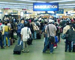 Overseas Filipino Workers in the Immigration Phase in the airport