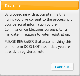 Comelec Registration