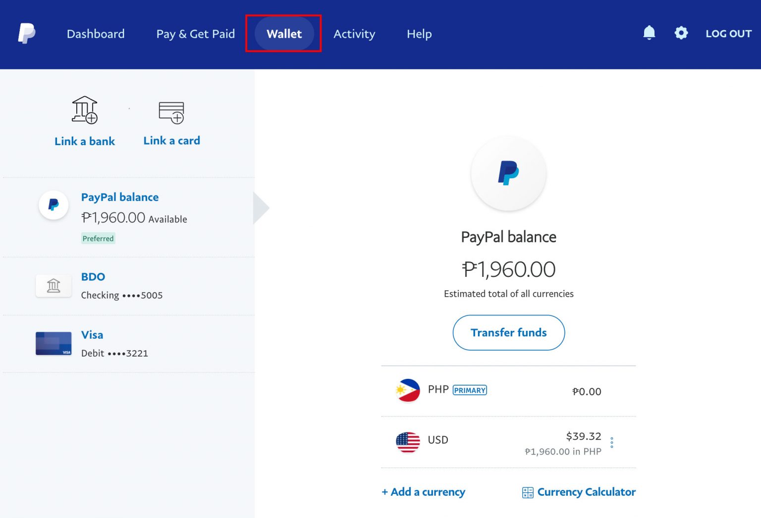 How To Convert PayPal Funds PayPal USD To Php