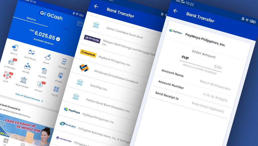 How to transfer funds from GCash to PayMaya