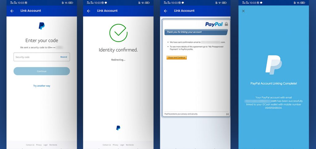 Link PayPal to GCash Steps 9-11