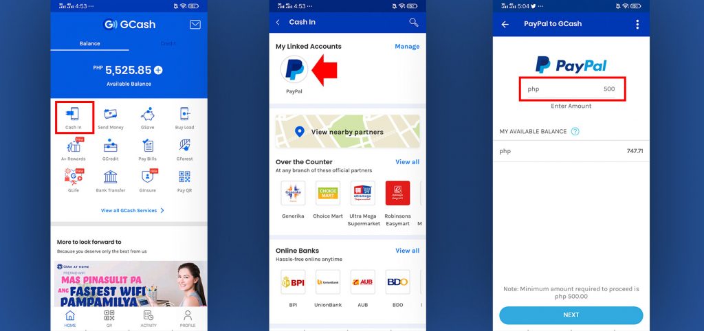Transfer PayPal to GCash Steps 1-3