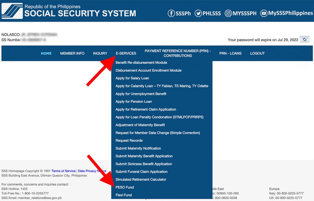 SSS PESO Fund Online