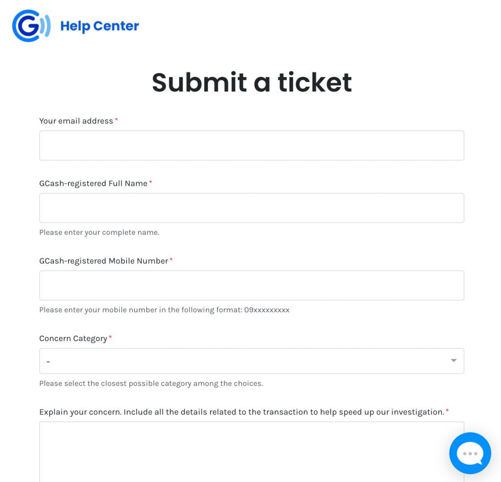 Verify Gcash using Student ID via ticket