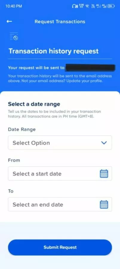 GCash Reference Number - Transaction Hinstory