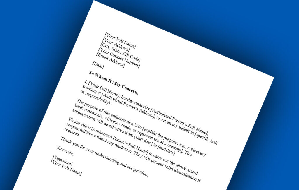 Authorization Letter Authorization Letter