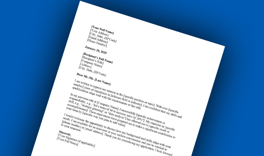 Business Letter Format Business Letter Format