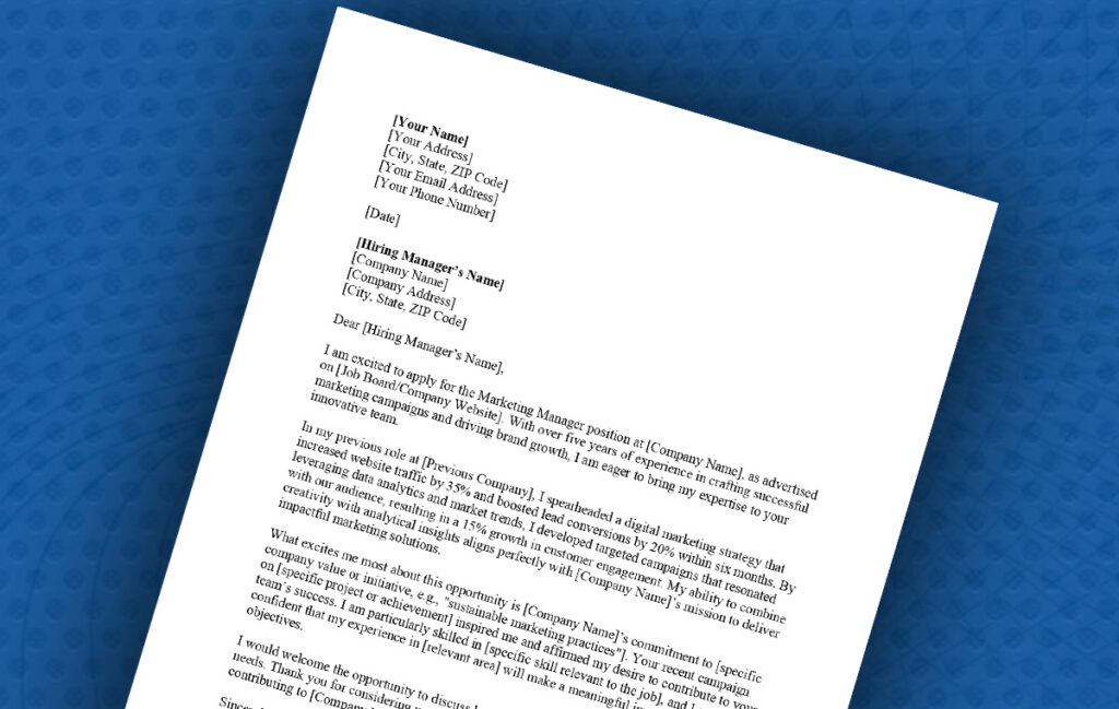 Cover Letter Cover Letter