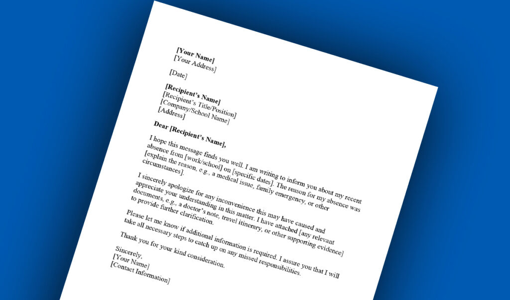 Excuse Letter Excuse Letter