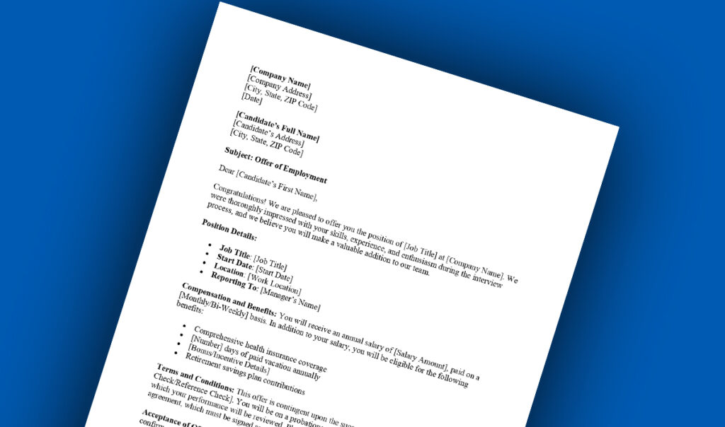 Offer Letter Offer Letter
