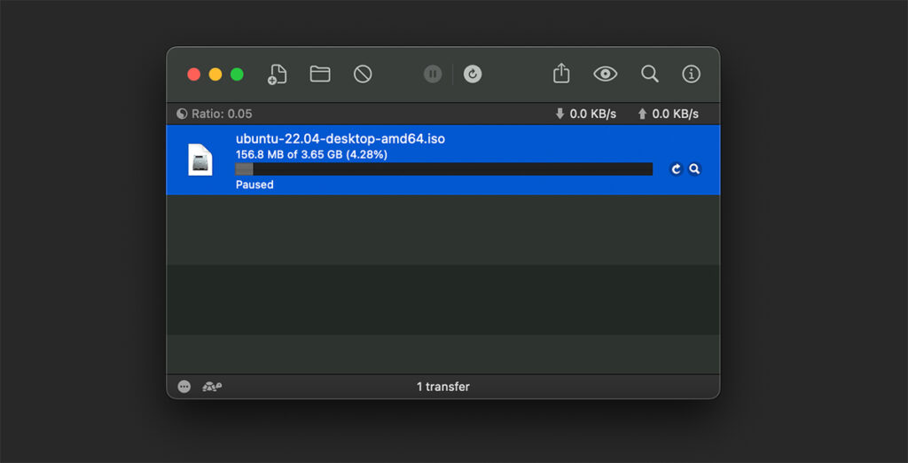 Open Torrent File using Transmission