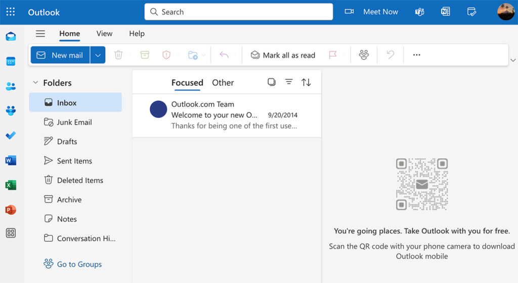 Outlook Interface Outlook Interface - Formerly Hotmail