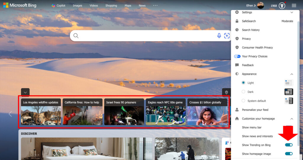 Popular Now on Bing - How to access