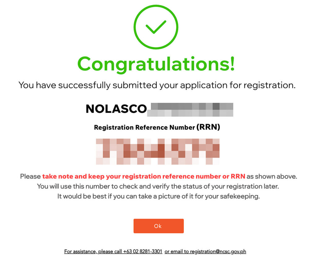 Senior Citizen Online Registration Confirmation Senior Citizen Online Registration Confirmation