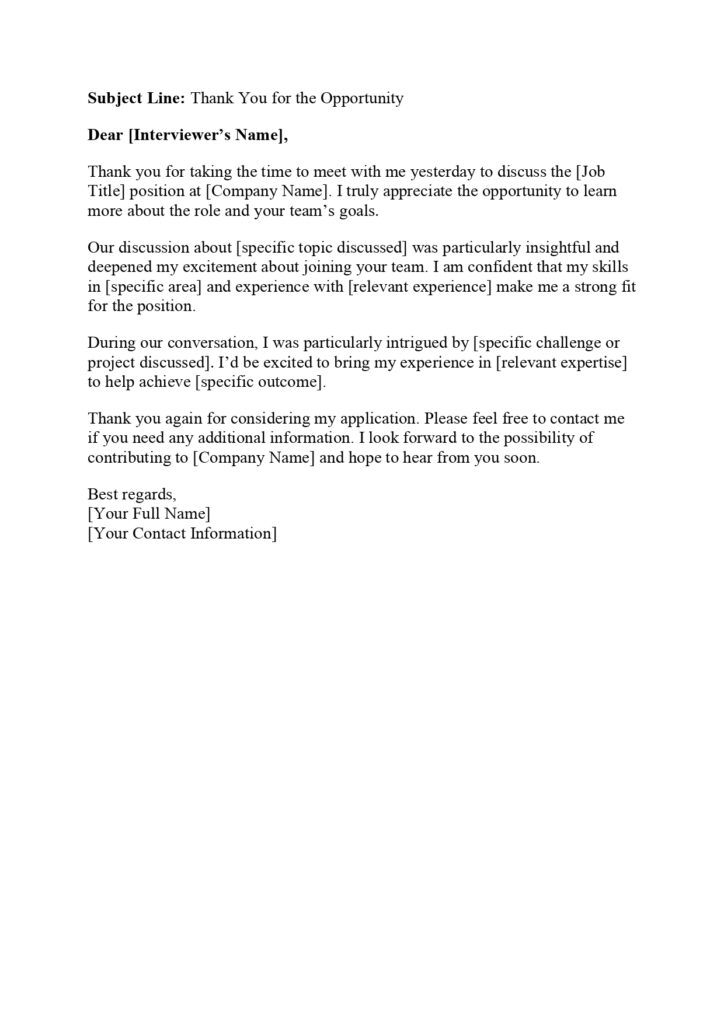 Thank You Email affter Interview Thank You Email after Interview