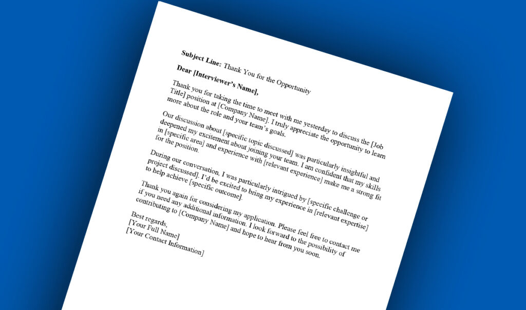Thank you email After Interview Thank you email After Interview