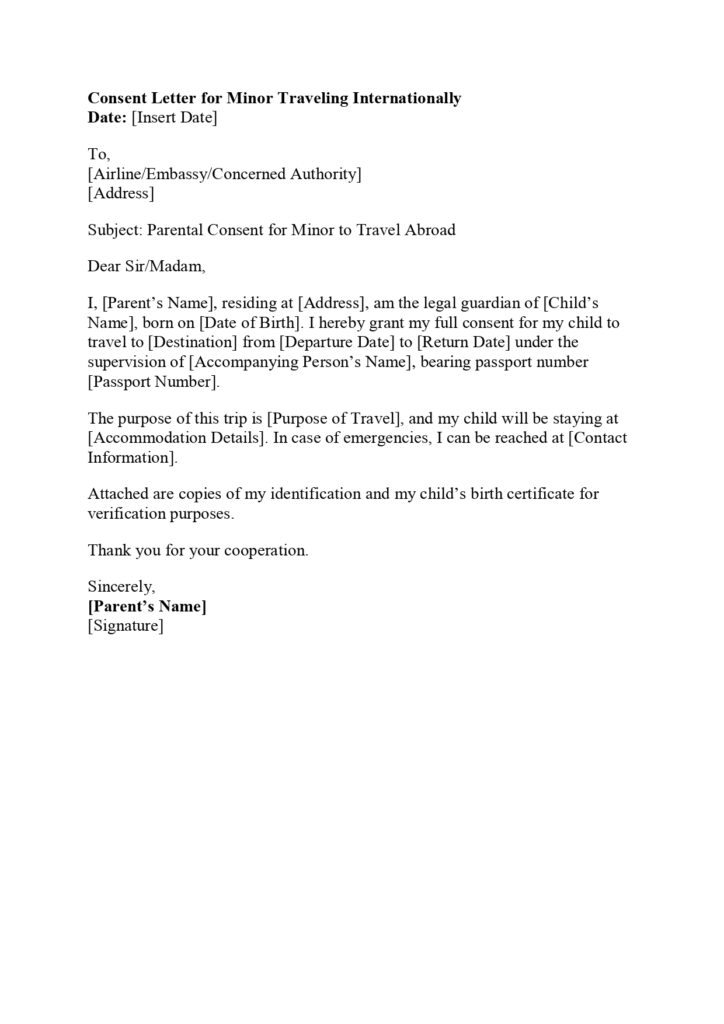 Consent Letter Consent Letter Sample