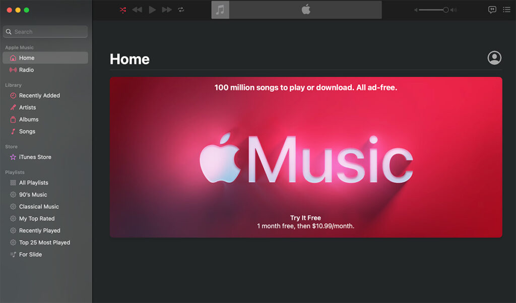 Apple Music Interface