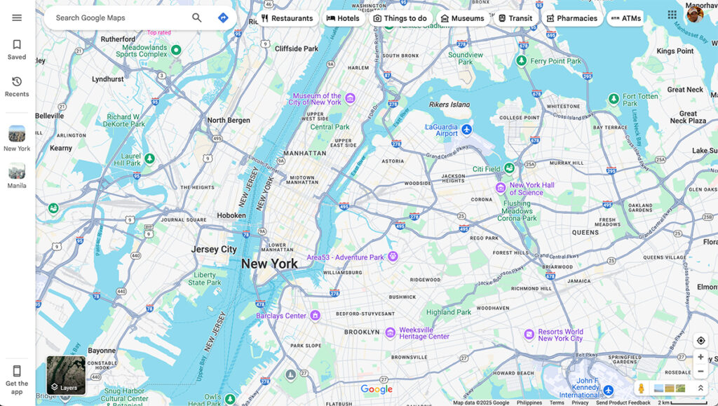 Google Maps Interface Google Maps Interface