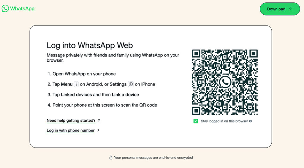 WhatsApp Web Login